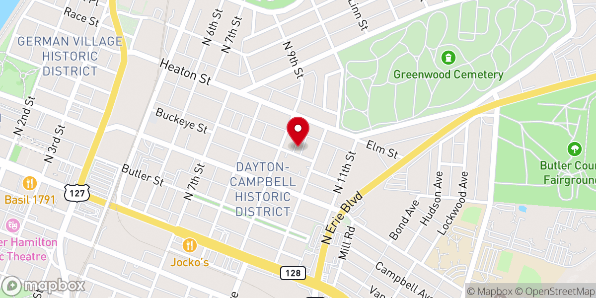 Map showing location of Hamilton Primitive Baptist Church