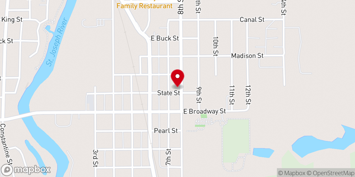 Map showing location of New Jerusalem Baptist Church
