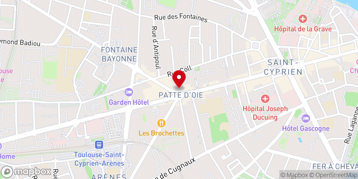 Map showing location of Église du Sacré Cœur de Patte d'Oie (Toulouse)