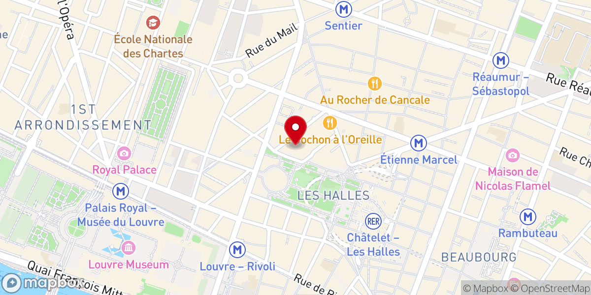 Map showing location of La Chapelle Royale