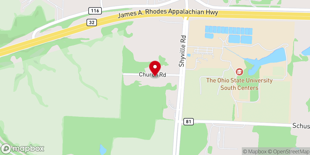 Map showing location of New Life Christian Union Church