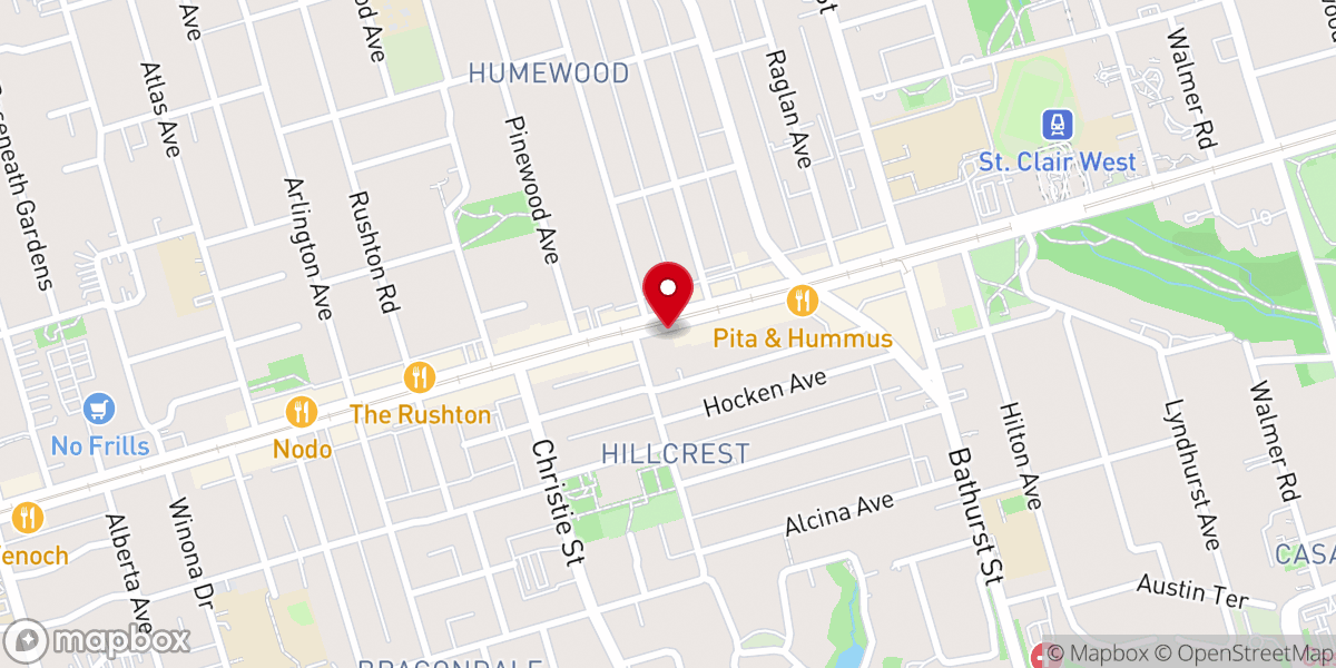 Map showing location of St. Michael & All Angels Anglican Church