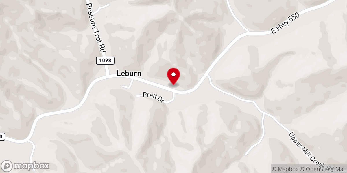 Map showing location of New Home Regular Baptist Church