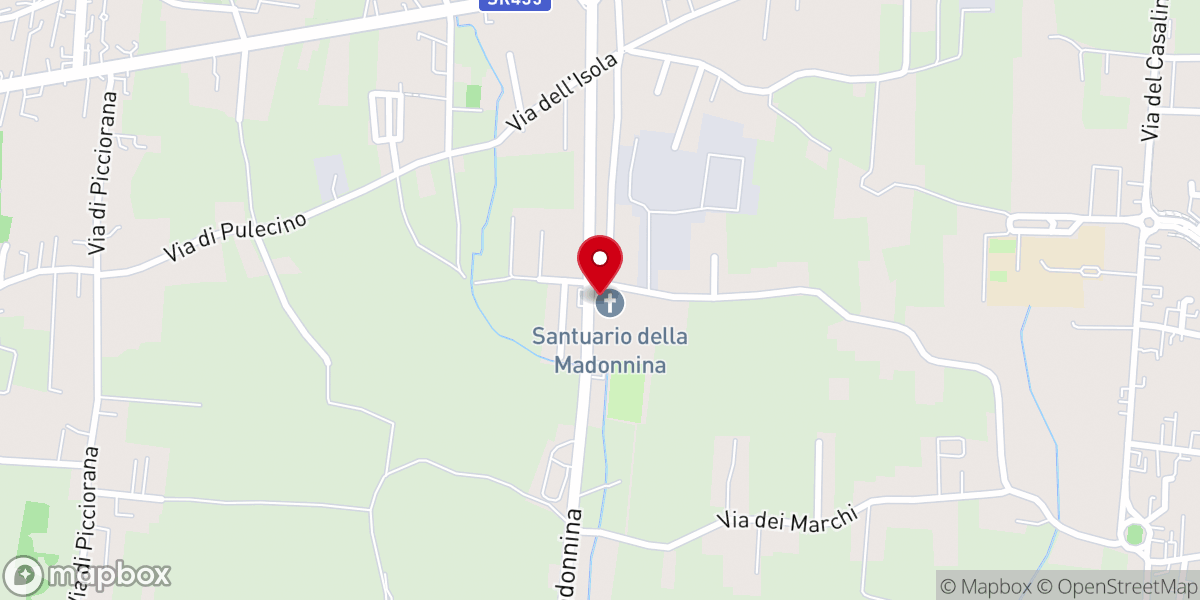 Map showing location of Santuario della Madonnina