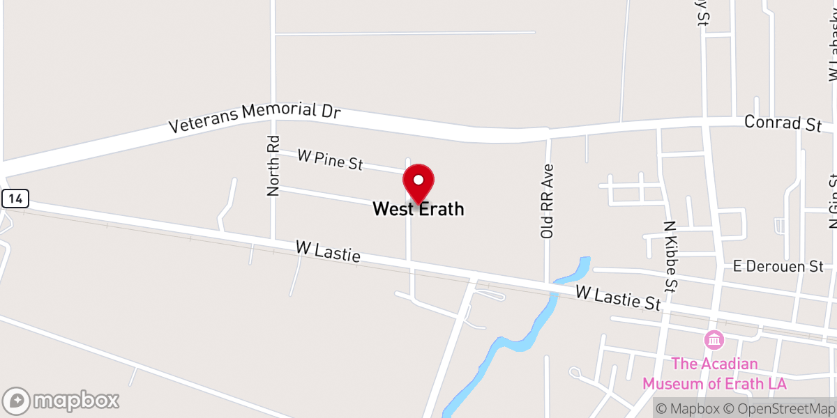 Map showing location of West Erath