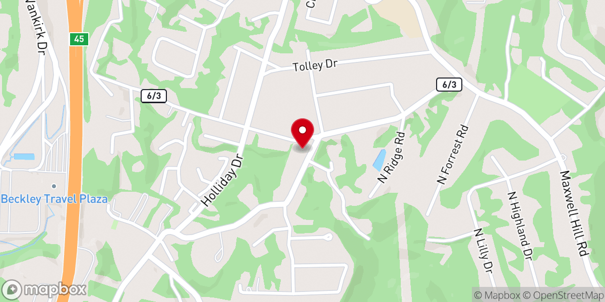 Map showing location of Maxwell Baptist Church