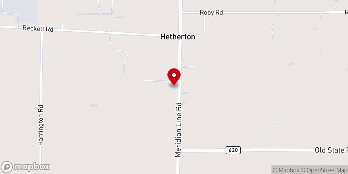 Map showing location of Hetherton Reformed Presbyterian Church