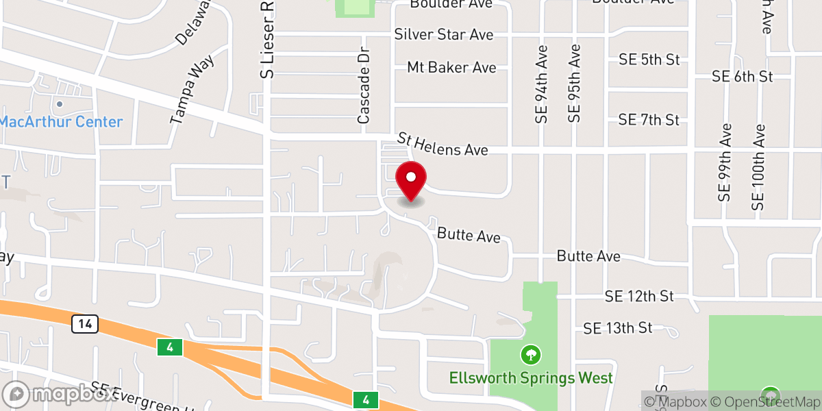 Map showing location of Columbia Presbyterian Church