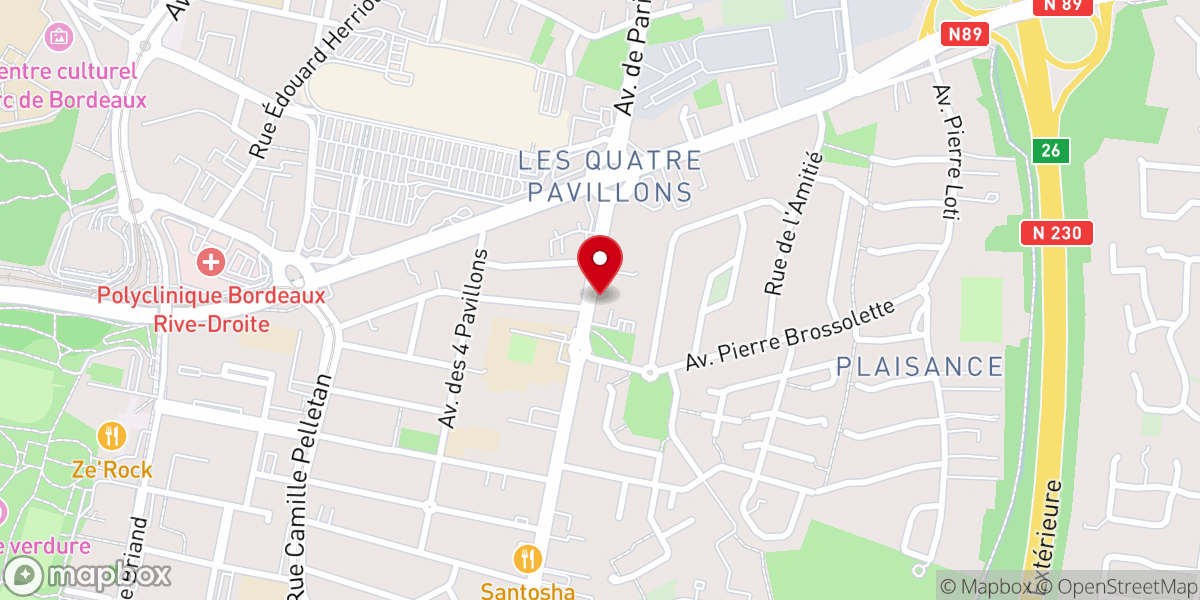 Map showing location of Église des Saints Anges