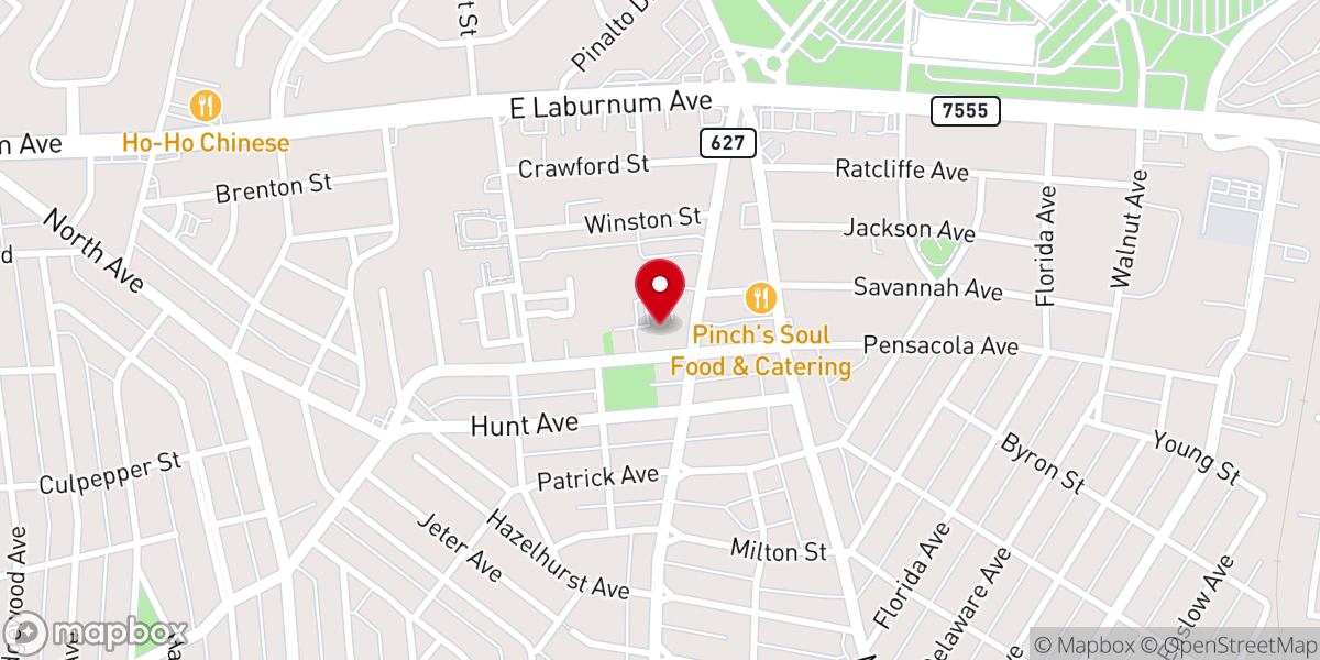 Map showing location of Providence Park Baptist Church