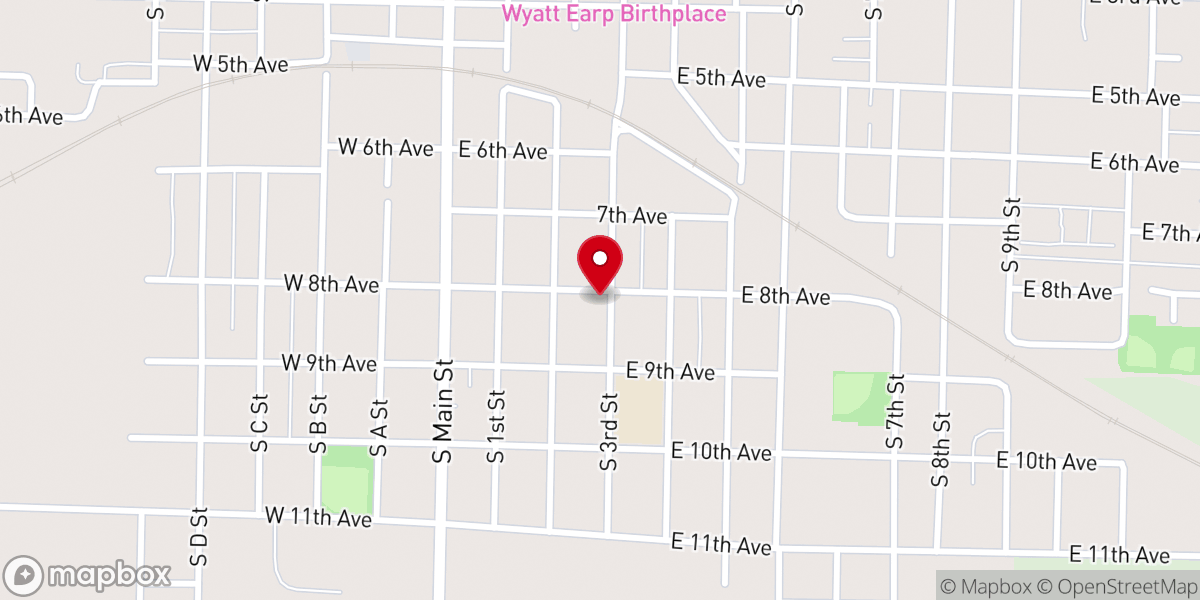 Map showing location of Saint James African Methodist Episcopal Church