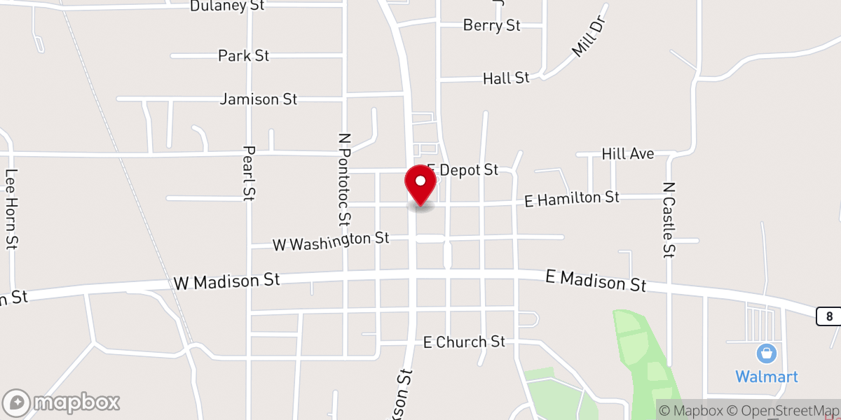 Map showing location of First United Methodist Church