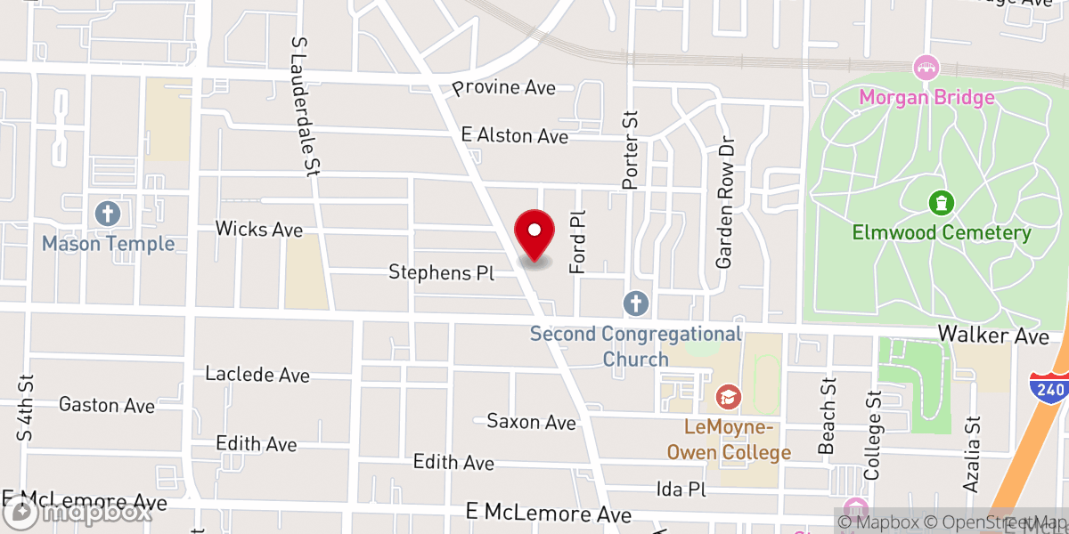 Map showing location of Refreshing Springs Full Gospel Holiness Church