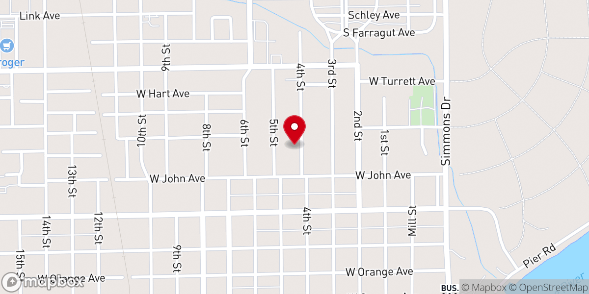 Map showing location of St Paul's CME Church
