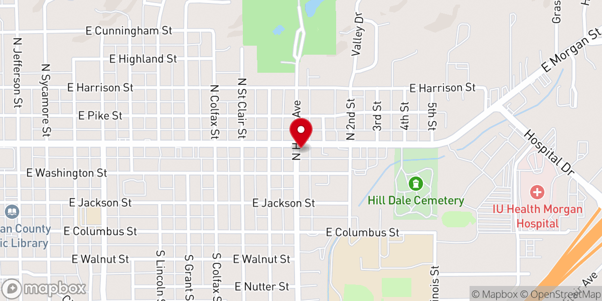 Map showing location of St. Mary's Episcopal Church