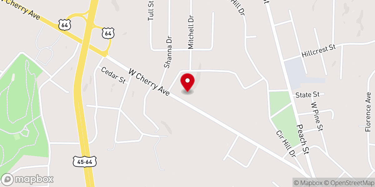 Map showing location of Lakeview Church