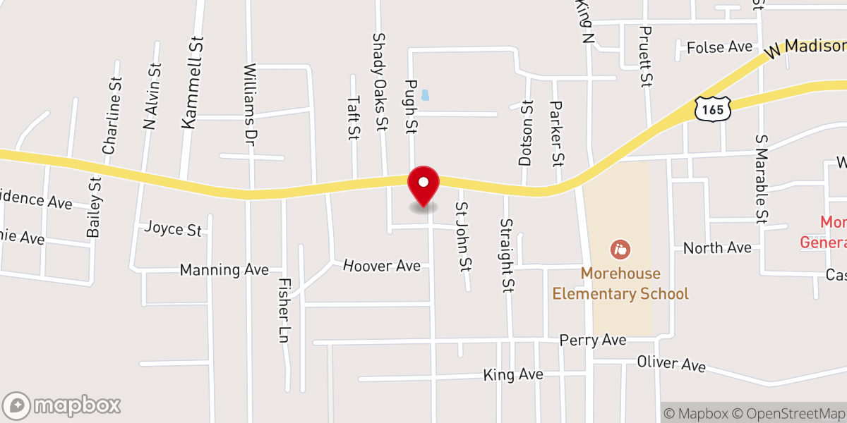 Map showing location of New Philadelphia Missionary Baptist Church