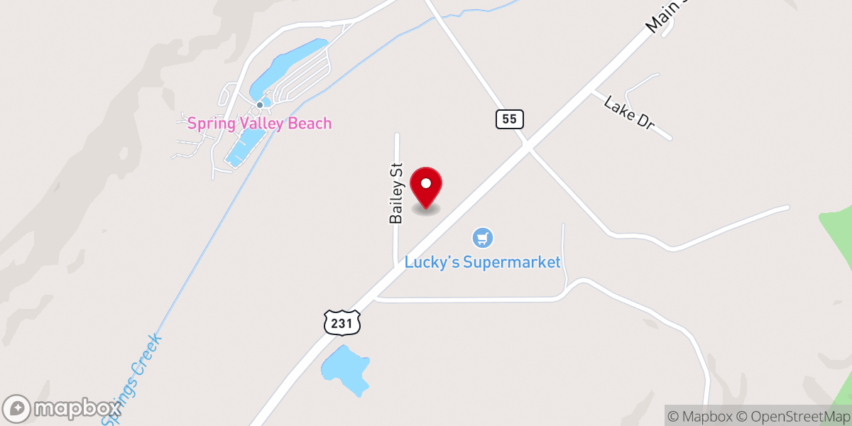 Map showing location of Calvary Missionary Baptist Church