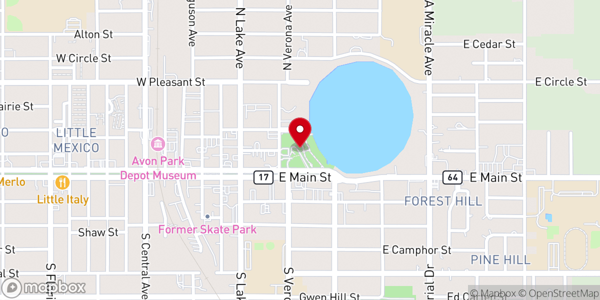 Map showing location of Donaldson Park