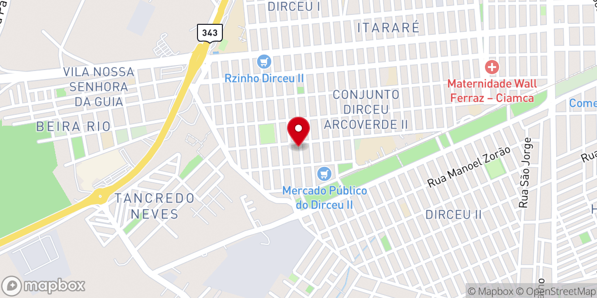Map showing location of Assembléia de Deus - Dirceu II