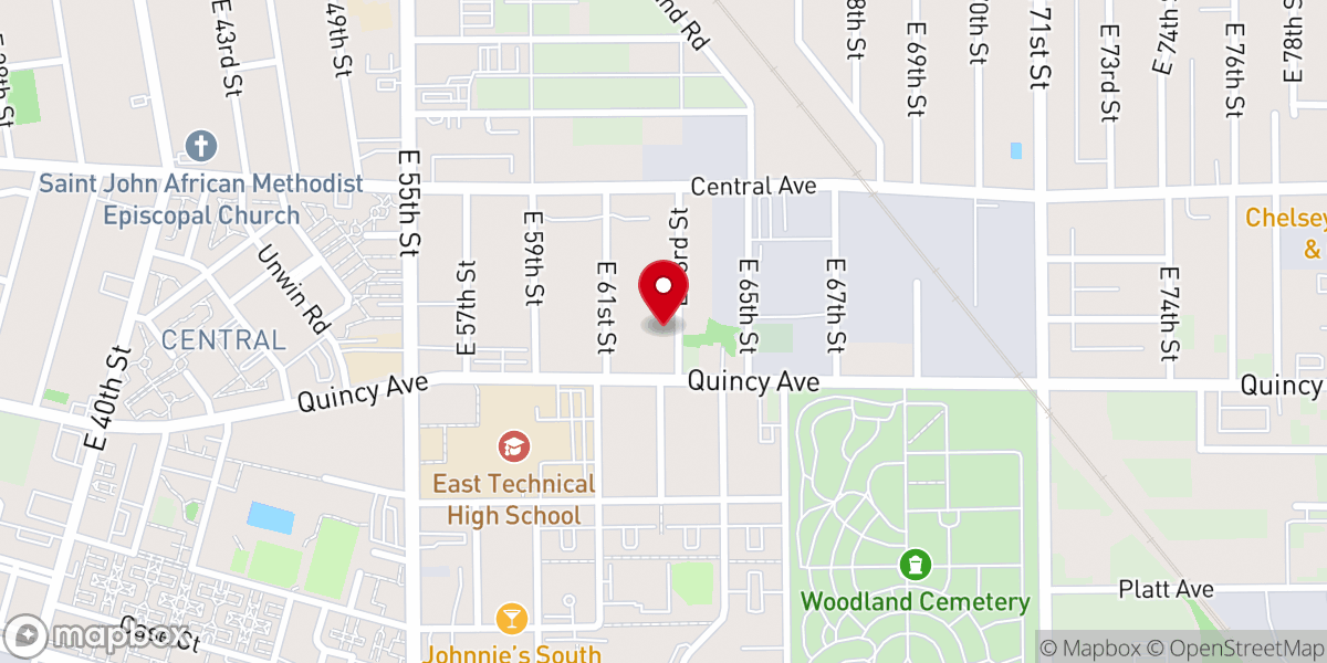 Map showing location of Common Peoples Baptist Church