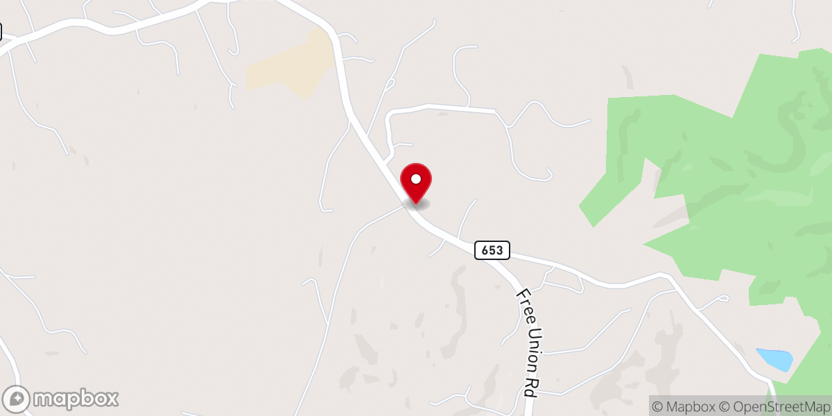 Map showing location of Mt Amos Baptist Church