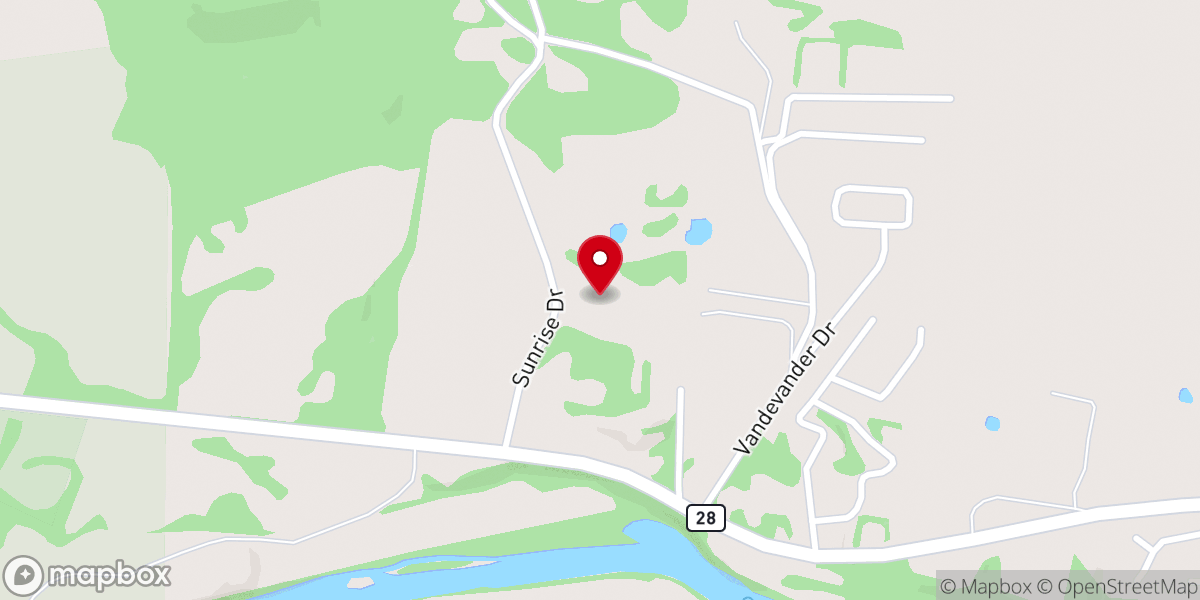 Map showing location of North Fork Mennonite Church