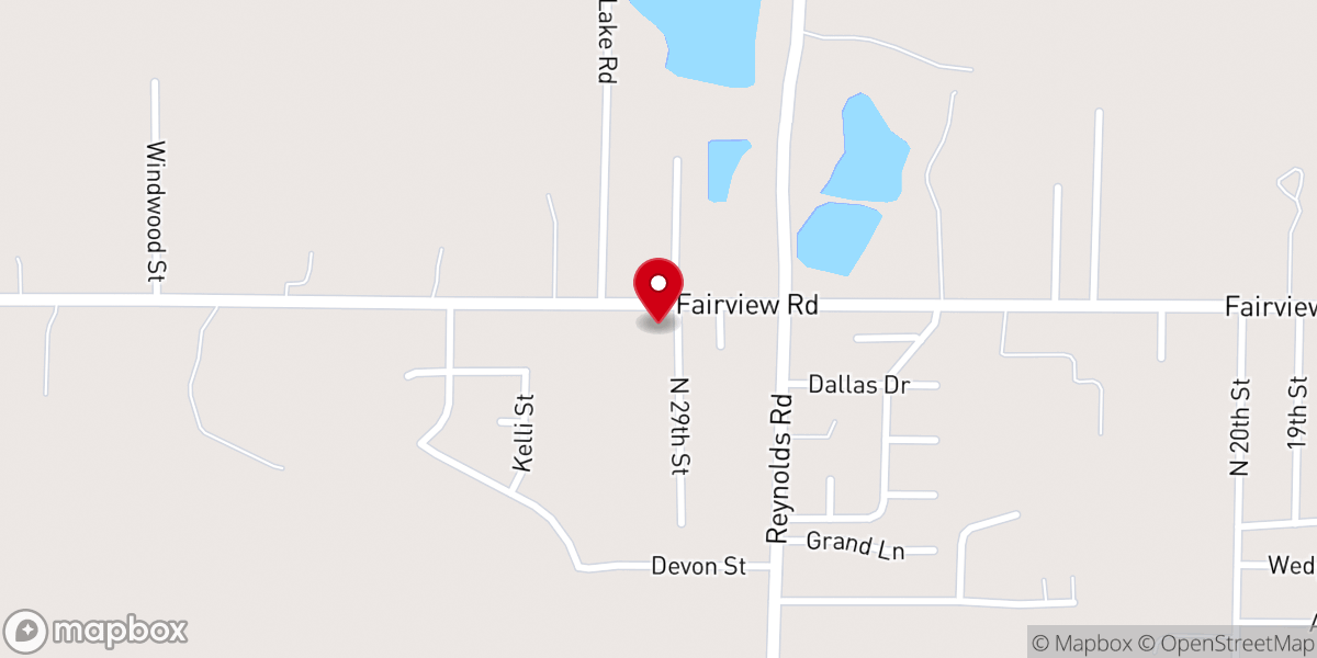 Map showing location of Grace Baptist Church