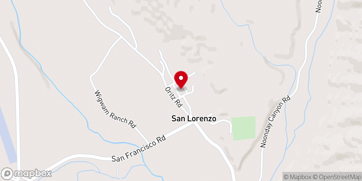 Map showing location of San Lorenzo Catholic Church