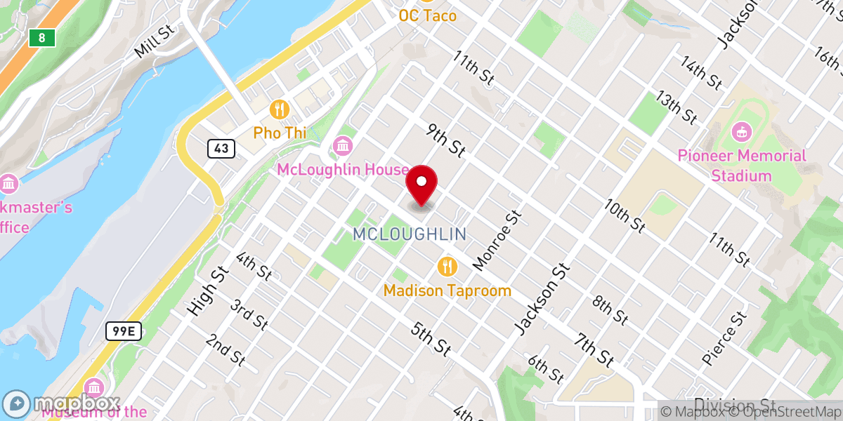 Map showing location of Cochran & Waud Sunset Chapel