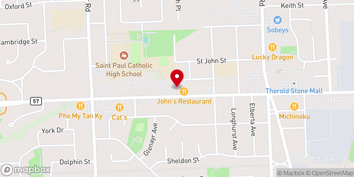 Map showing location of Our Lady of the Scapular Parish Hall