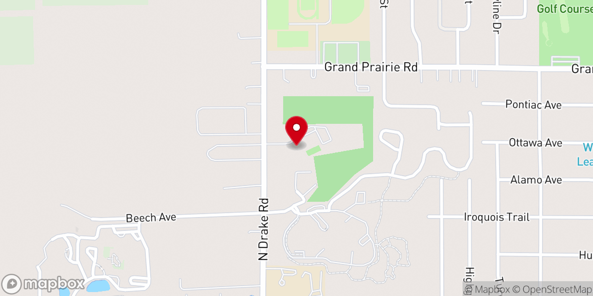 Map showing location of Bible Baptist Church