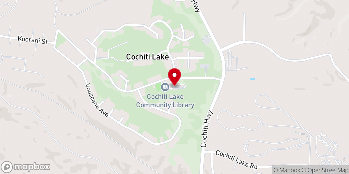 Map showing location of Town of Cochiti Lake