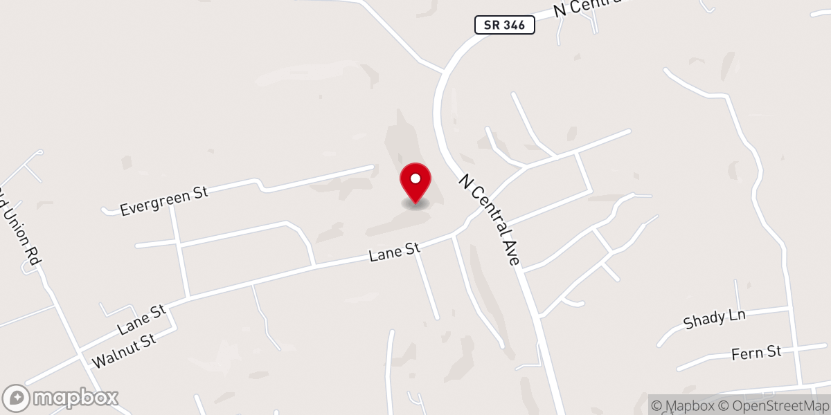 Map showing location of Church Hill Memory Gardens