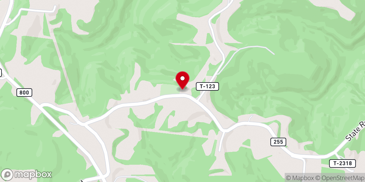 Map showing location of Moffets Church