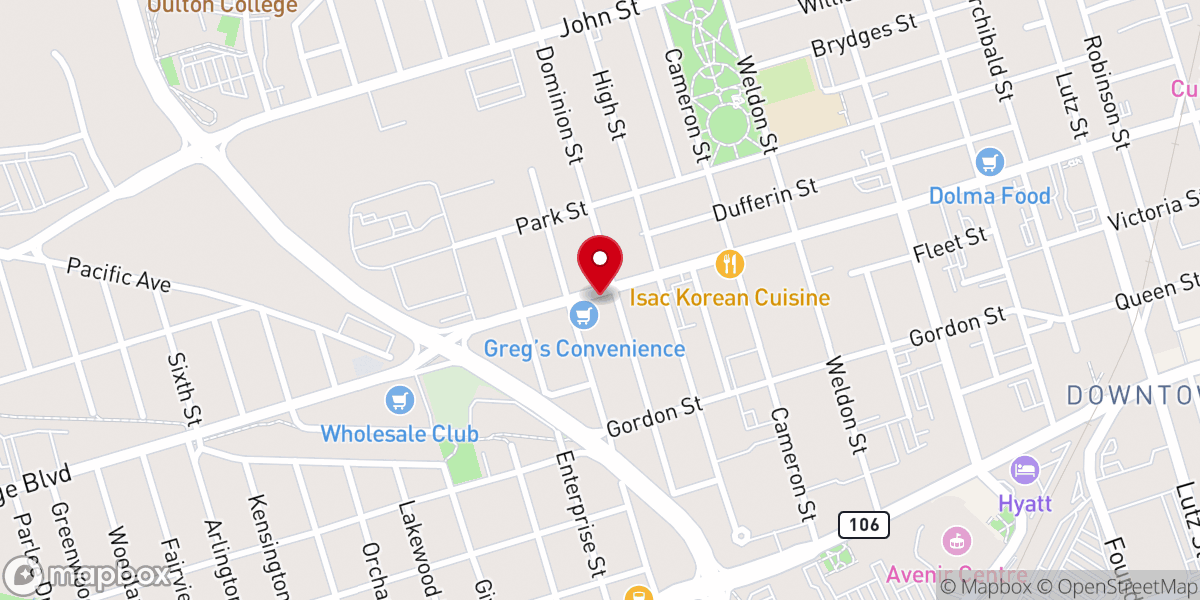 Map showing location of Gurudwara Sahib Moncton