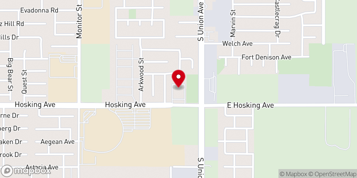 Map showing location of Pentecostal Tabernacle