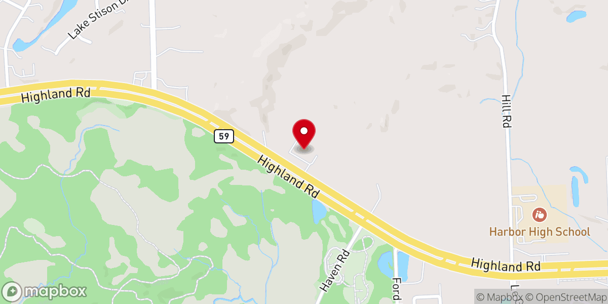 Map showing location of White Lake Presbyterian Church