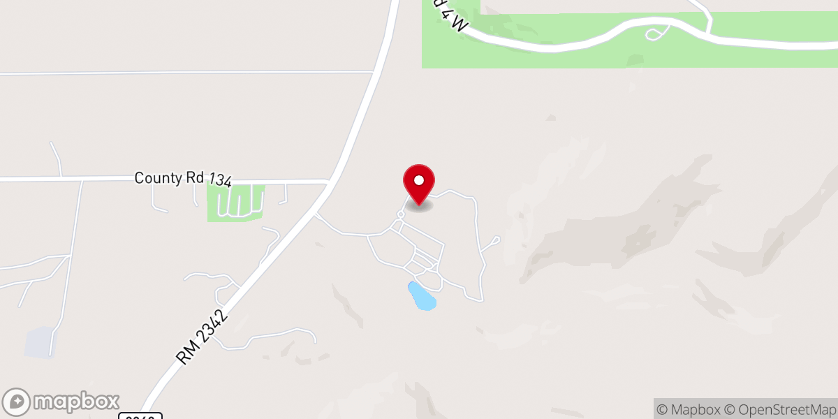 Map showing location of Camp Buckner