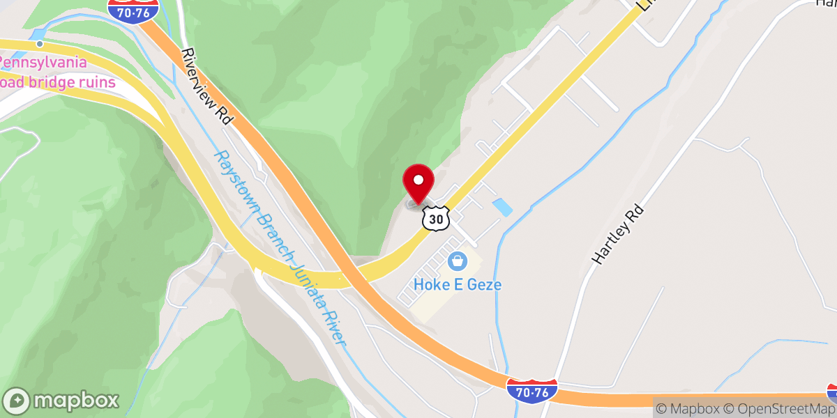 Map showing location of Bedford Alliance Church