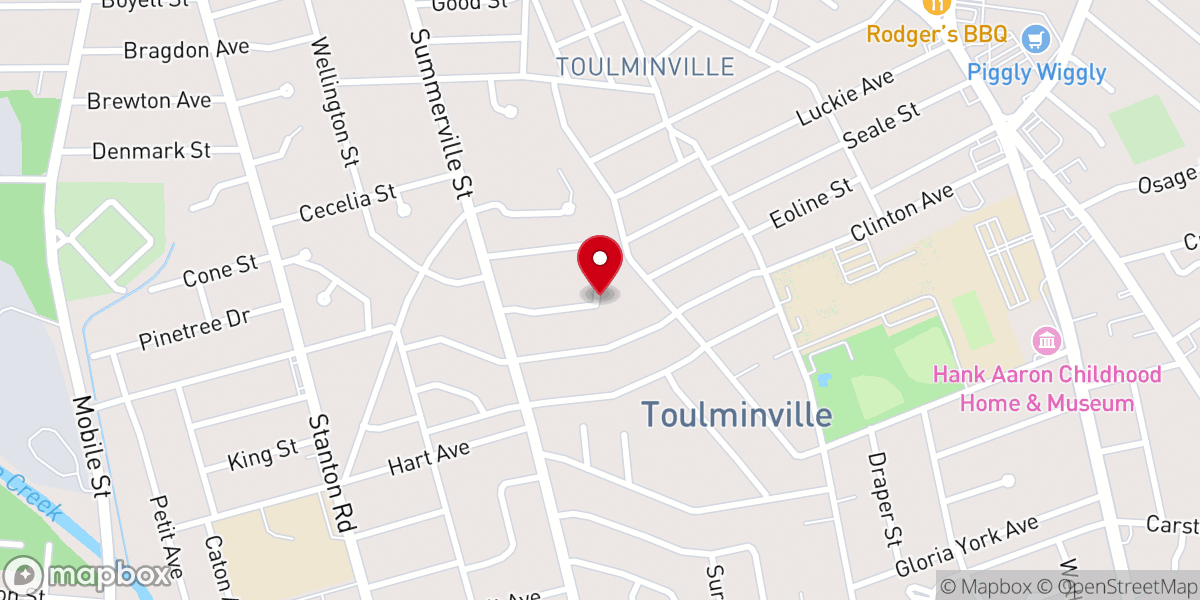 Map showing location of Christian Union Primitive Baptist Church