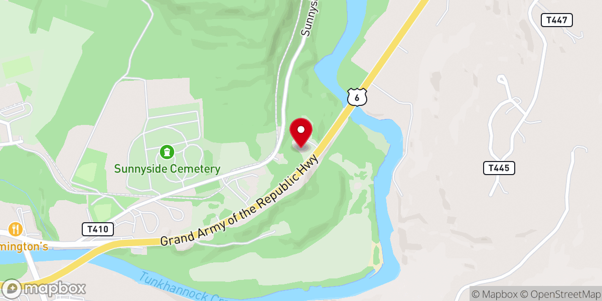 Map showing location of St Peter's Episcopal Church