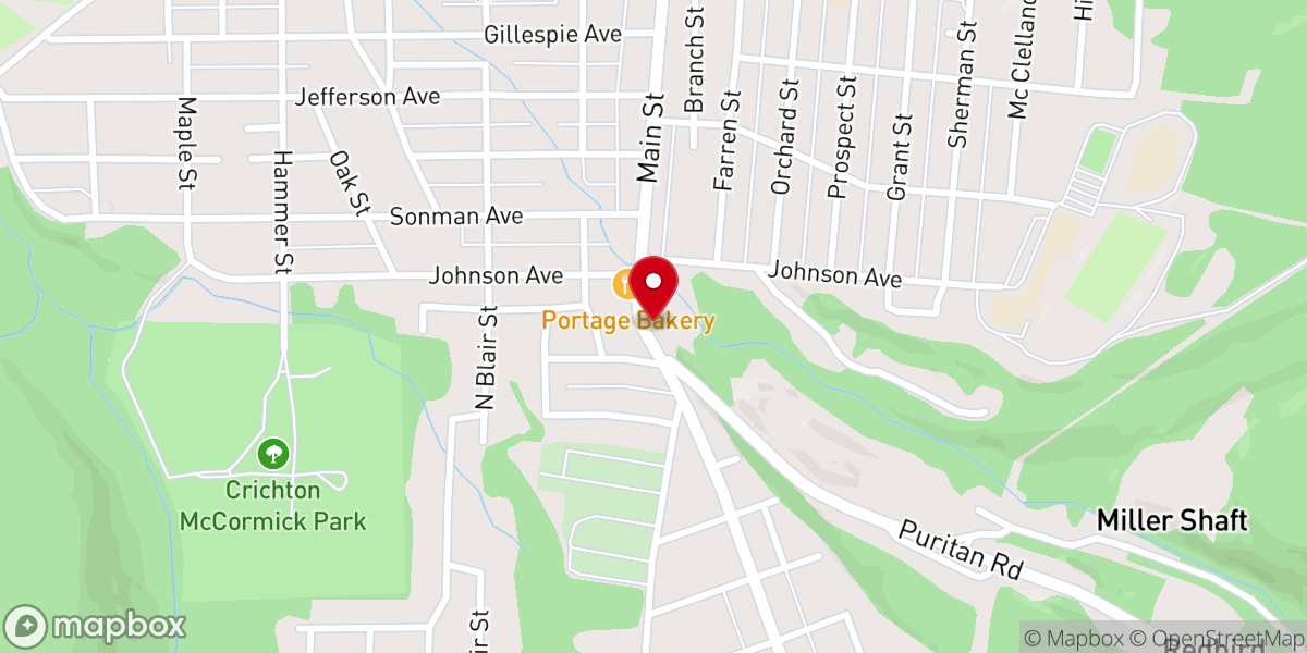Map showing location of Portage Community Church