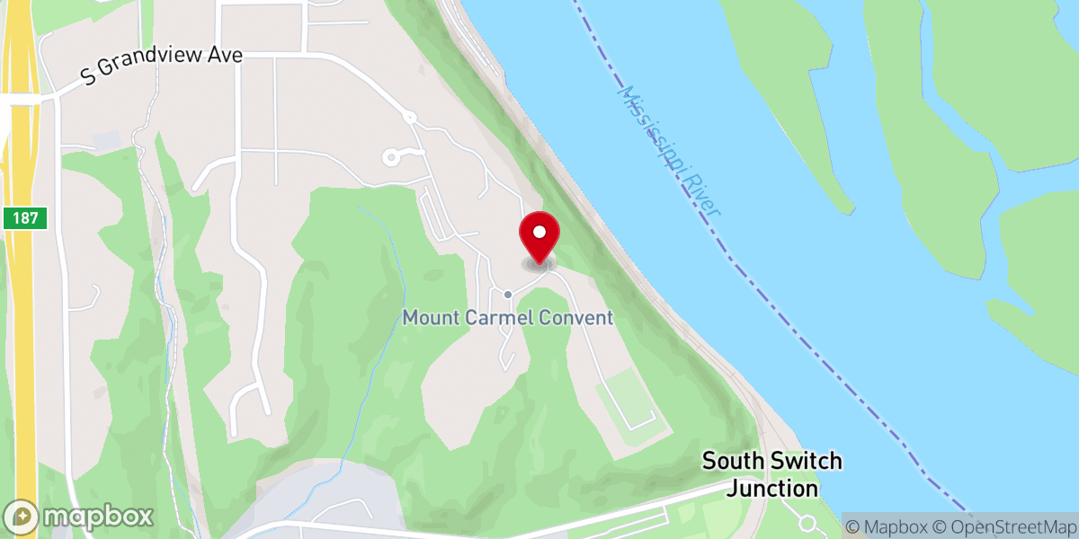 Map showing location of Dubuque Friends Worship Group
