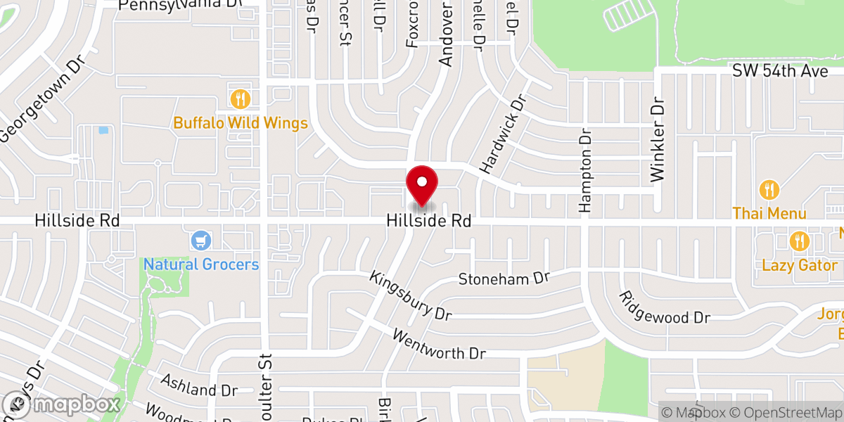 Map showing location of Westview Christian Church