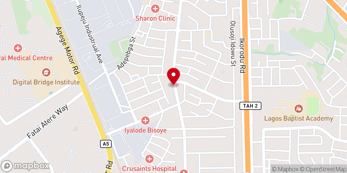 Map showing location of The Redeemed Christain Church Of God, Turning Point Parish