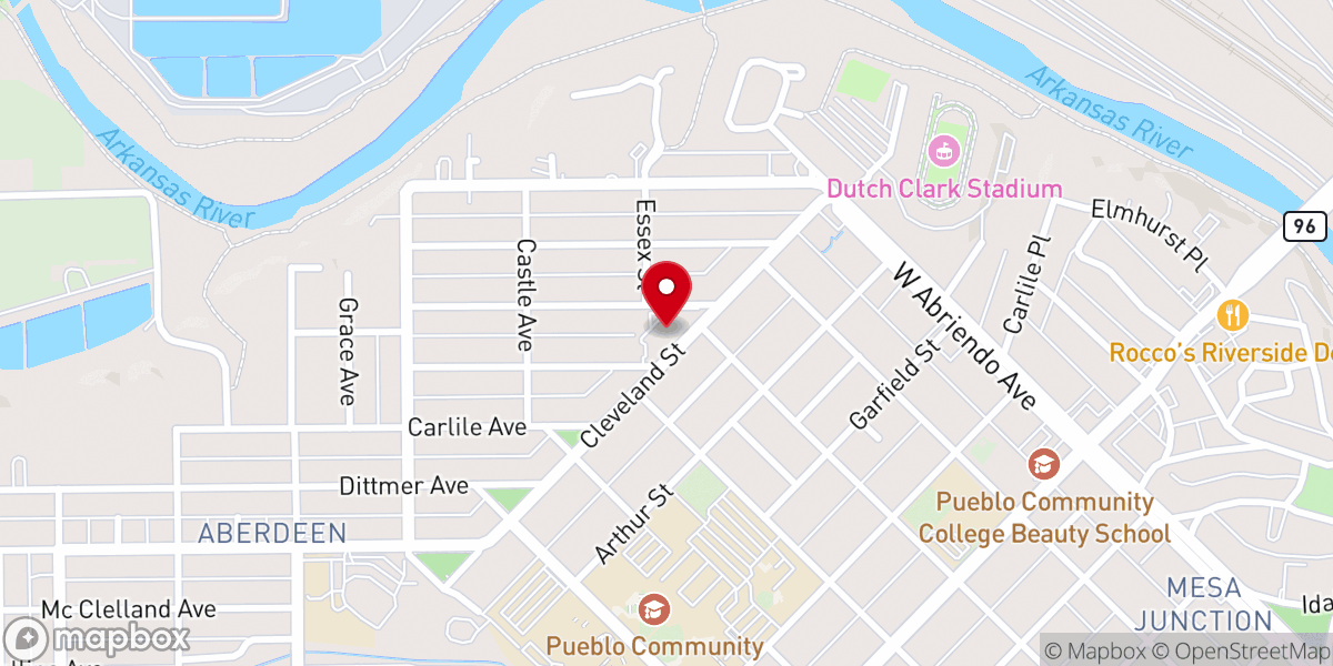 Map showing location of Aberdeen Baptist Church