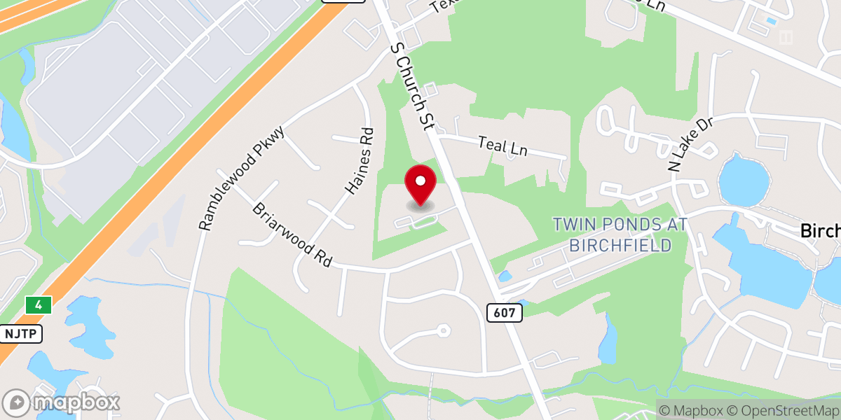 Map showing location of Grace Bible Church-Mt Laurel