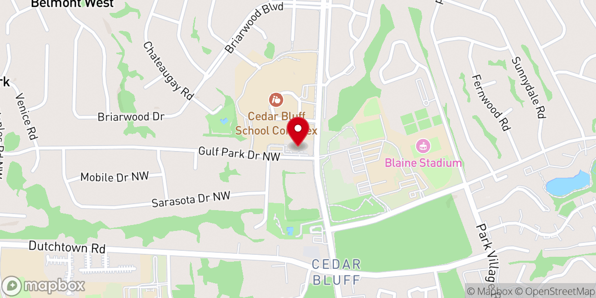 Map showing location of Peace Lutheran Church