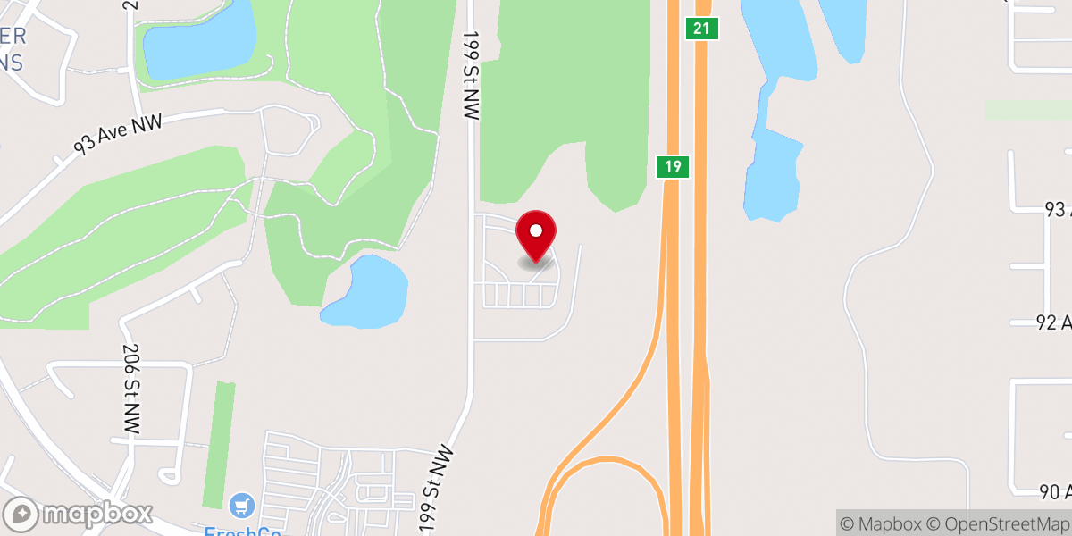 Map showing location of West Meadows Baptist Church